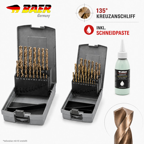 Spiralbohrer set hssg cobalt - set,