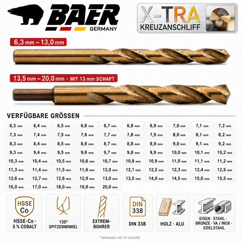 Spiralbohrer baer hsse co - spiralbohrer,