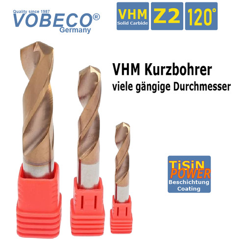 Vhm spiralbohrer kurzbohrer - spiralbohrer,