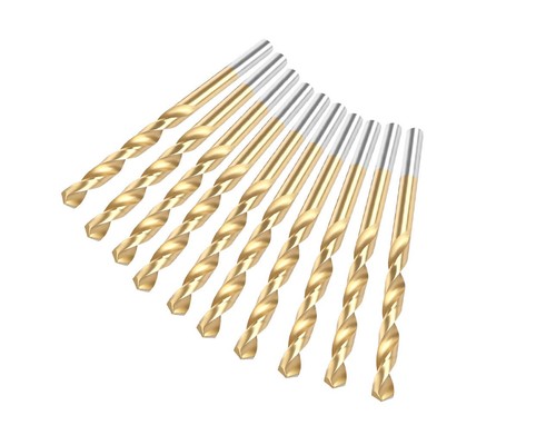 10x titanbohrer hss tin din - -, hss-tin